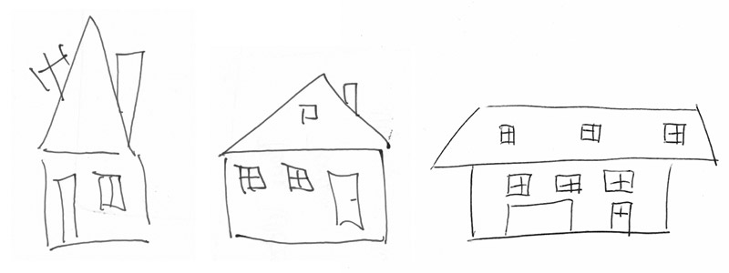 Skizzen Häuser